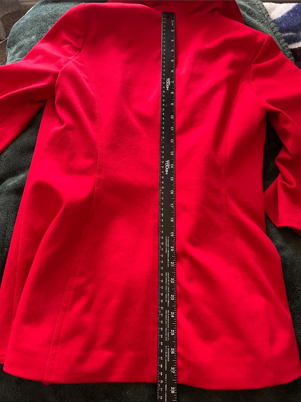 Calvin Klein Red Ruffle Front Open Blazer - Picture 7 of 9